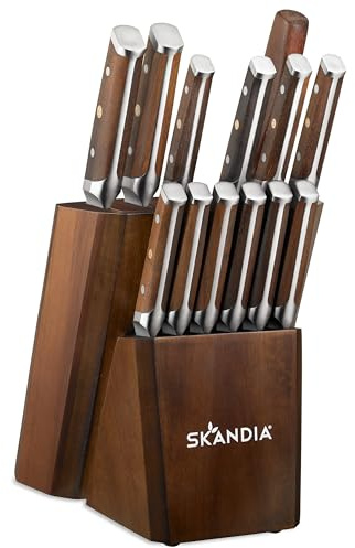 Hampton Forge Harley Messerblock-Set, 14-teilig, Braun