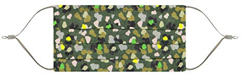 CODELLO Damen Mund und Nasenschutz | Gesichtsmaske | Mund und Nasenmaske | Mundschutz | Cover Up | mit Camouflagedruck aus reiner Baumwolle in Grün