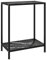 vidaXL Table Console Table d'Entrée Table de Couloir Table de Salon Salle de Séjour Maison Intérieur 60x35x75 cm Noir Verre Trempé