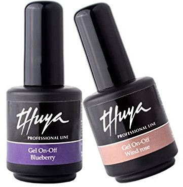THUYA Gel on-Off Crystal Blue 14ML, Noir, Standard