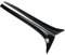 1 Paar Heckscheibe Seitenspoiler, ABS Auto Heckscheiben Seitenspoiler Seitenstreifenabdeckung Auto Spoiler Auto Dekoration Zubehör Kompatibel mit Golf 7 MK7 2014-2018,Helles Schwarz