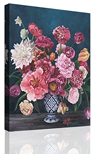 Peinture sur toile motif floral pour chambre de femme ou adolescente 30,5 x 40,6 cm