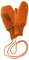 Disana WALK-HANDSCHUHE Baby & Kinder - 100% Bio-Merino, Wollwalk – wetterfest & super warm - unisex in 3 Größen - nachhaltig & fair – mit Strickkordel verbunden - made in Germany | Orange Gr. 1