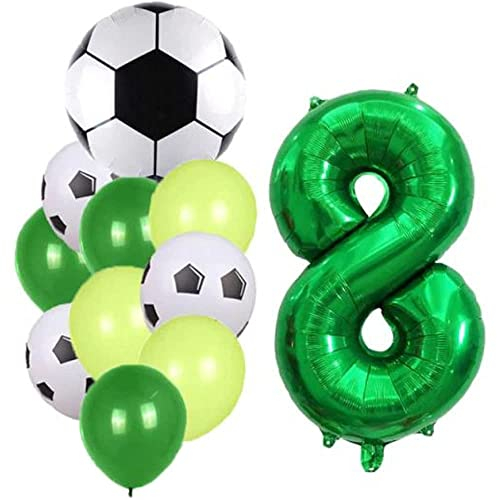 DIWULI Fussball Geburtstag 8 Jahre - Fussball Luftballons