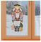 Fensterbild Advent-Weihnachten Nussknacker in rot aus Vogtländischer Spitze mit goldenen Details, inklusive Saughaken
