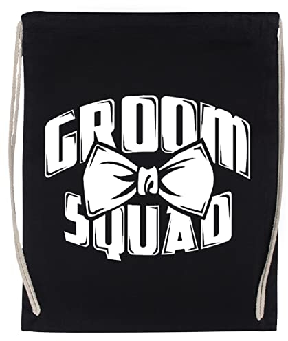 Wigoro Groom Squad Bachelor for Groomsmen Groom Crew - Groom Squad Fitnessstudio Reisen Tasche Kordelzug Schwarz Gym Travel Bag