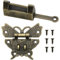 Antike chinesische Schlösser mit Schlüssel MTQY Vintage Schmuck Geschenkbox Dekoratives Vorhängeschloss Schmetterling Haspe Riegel Set für Schrank