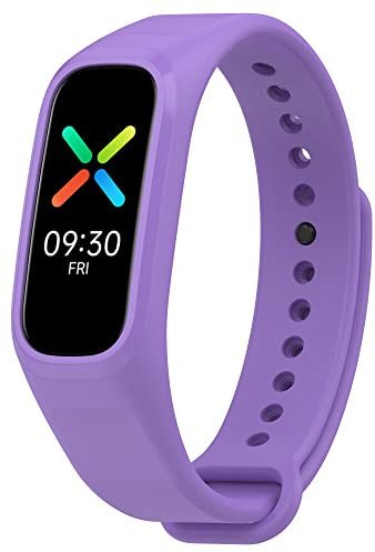 BoLulo Bracelet de Montre pour Oppo Band/OnePlus Band - Sangle de Remplacement en Silicone avec Fermoir (Violet)