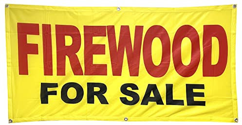 4 Less Co Brennholz zum Verkauf, Banner, Stoff, Polyester, 6 x 12 cm
