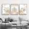 3 Stück Poster Set, Islamisch Wandbilder,Stilvolle Bilder Set Kunst Bilder, Wanddecor Islamische Poster für Wohnzimmer,Ohne Rahmen (C,30x40cm)