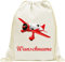 INDIGOS UG - Turnbeutel Junge - Beutel - 056 - Flugzeug - Bedruckt mit Wunschname - Wunschtext - Rucksack Kinder - Wäschebeutel - Schule Kita - Kindergarten personalisierte Geschenke