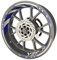 Felgenrandaufkleber für Yamaha YZF R3 Premium Qualität (Aufkleber für beide Felgen) (blau)