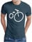 OM3® Minimalistic Bicycle Fahrrad T-Shirt - Herren - Rad Bike Radsport Radfahrer - Denim, L