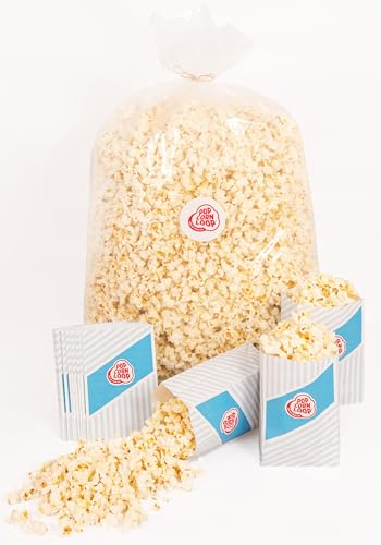Popcornloop Popcorn Sack Salzig inklusive 40Stk. Popcorntüten Gratis Dazu Frisch und Verzehrbereit für Feste Events Veranstaltungen Partys Festivals (Salzig, 1,4)