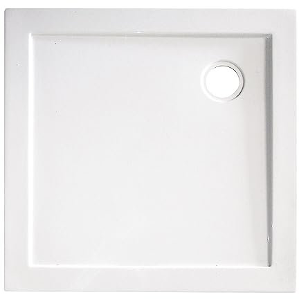 ONDÉE, Receveur de douche YQUA 90x90 cm, acrylique renforcé, antidérapant, évacuation Ø90mm, facile à nettoyer, blanc brillant, design moderne et sécurisé