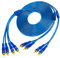 MEIRIYFA 4 Kanal RCA Auto Audio Verbindungskabel, 4 Stecker zu 4 Stecker Stereo Kabel, Verdrehtes Paar OFC High End für Auto, Marine, Motorrad - 5M