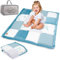 Tapis de jeux bebe chambre 100x100 cm Patchwork - Matelas de sol pour eveil au de parc Tapis en Coton et epais pour bébé et enfants pour d'eveil Animaux aquatiques