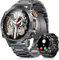 PODOEIL Smartwatch Militare da Uomo, 1.43 AMOLED, 100+ Modalità Sportive/Bluetooth Chiamate/Monitor Salute/Impermeabile Tattico Smart Watch per iPhone Android Samsung