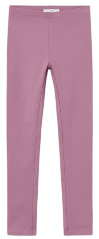NAME IT Mädchen Nkfdavina Solid SWE Bru Noos Leggings, Mauve Orchid, 134 EU