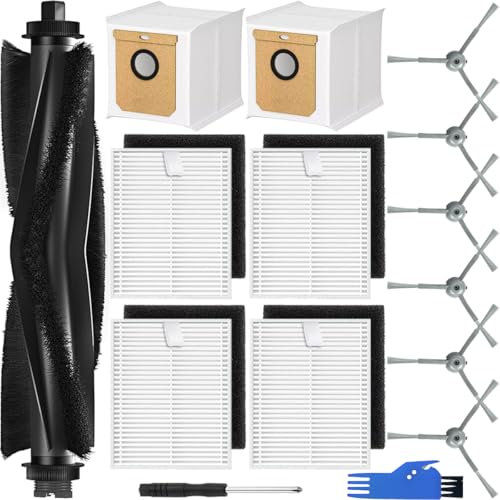EATBALE Replacement Accessories Kits for Eufy Clean L60/L60 SES/L50/L50 SES/L60 Hybrid/L60 Hybrid SES Robot Vacuum Cleaner Parts, 1 x Main Brush, 2 x Dust Bags, 4 x Filters, 6 x Side Brushes (13 Pcs)