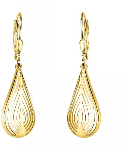 SOFIA MILANI - Damen Ohrringe 925 Silber - vergoldet/golden - Tropfen Ohrhänger - E2659