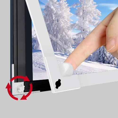 AUJLKJOUV Magnetisches Thermo Cover Fenster Isolierfolie,Transparente Isolierfolie Abdeckplane Selbstklebend Kunststoff-Isolierfolie für Hitze und Kälte