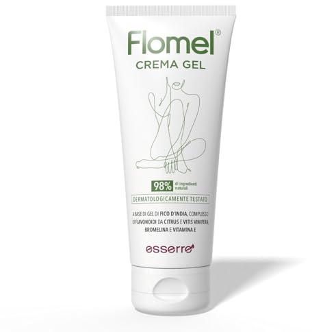 Esserre Flomel Crema Gel | Microcircolo e Drenaggio | 150 ml | Crema Gel con Bromelina, Fico d'India e Vitamina E | Elasticità, Idratazione e Gambe Leggere