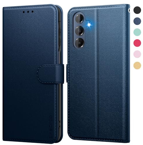 SineOrdo Handyhülle für Samsung Galaxy A16 4G / 5G Hülle, Premium Leder [Kartenfach] [Standfunktion] Magnet Schutzhülle Klappbar Flip Case Klapphülle für Samsung Galaxy A16 4G / 5G,Blau