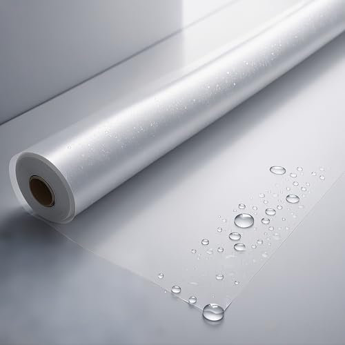 Songkittsazi wandschutzfolie selbstklebend 40 cm x 10 m transparente Elektrostatik Folie sich einfach abwaschen lässt eignet sich ideal Spritzschutz für Küchenrückwände kann spurlos entfernt werden