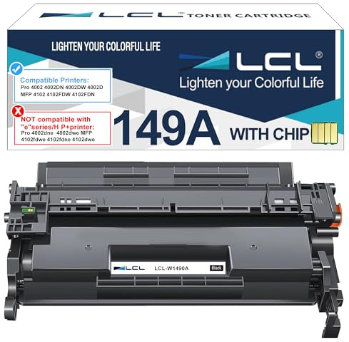 LCL 149A Tonerkartusche kompatibel für HP 149A W1490A 149X W1490X mit Chip kompatibel für HP LaserJet Pro 4002 4002DW 4002DN 4002D MFP 4102 4102FDW 4102FDN 4102DW Drucker (1 Packung)