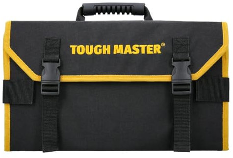 TOUGH MASTER Tool Roll Up Bag with 54 Pockets Multi-Purpose Transformer Bag with Hanging Design Made of Water Resistant Materials Ideal for Mechanical Carpenter Electrician Plumber