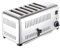 Commercial Toaster 3240W Brushed Stainless Steel - Extra Wide Slots, Removable Crumb Tray - Perfect for Various Bread Types - 6 Slice Toaster