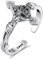 INFUSEU Jesus Ring, Christlicher Kreuz Ring Jesus Mann 925 Sterling Silber Benedict Benchique Geburtstag Katholische Schwert Ringe Geschenke für Männer Jungen