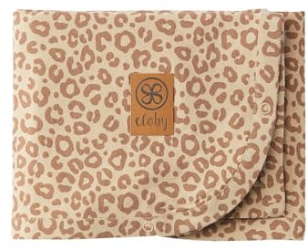 Cloby CBY-UVB-LPB multifunktionale Babydecke mit UV-Schutz (UPF 50+) - Leopard braun