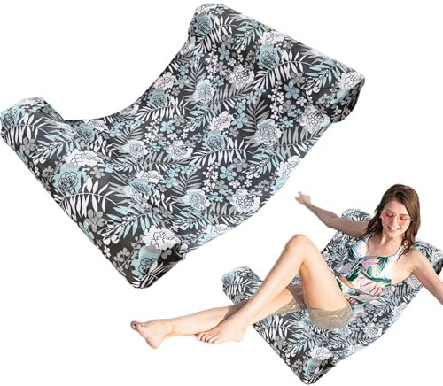 Yabauuop Aufblasbarer Hängemattenschwimmer, aufblasbarer Pool -Hängematte | Schwimmlounges für Erwachsene - Aufblasen Beach Pool Floating Chair Bett Hängematte Lounge für Reise,