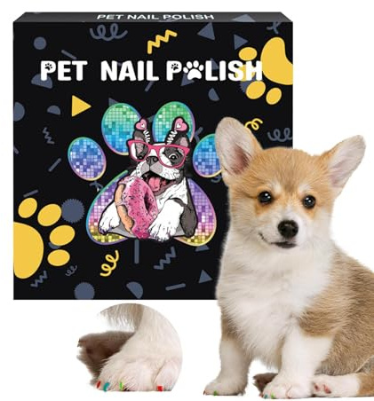 Dog Nail Polish, Dog Nail Polish Pen Set with 12 Colours, Washable Care Pens for Medium Dogs and Puppies, Daily and Special Occasions