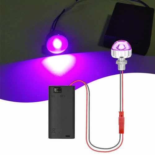 YOUYIKE Mini LED pour Maquette, Petite LED a Pile Décoration pour Maison de Poupée Lumières Artisanat Accessoires Micro Mini Lampe (Violet)