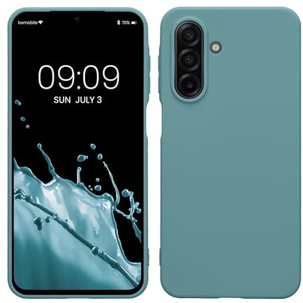 kwmobile Hülle für Samsung Galaxy A17 4G / 5G TPU Case - Handyhülle unterstützt kabelloses Laden, Flexible Schutzhülle, gummiertes Cover in Arctic Night