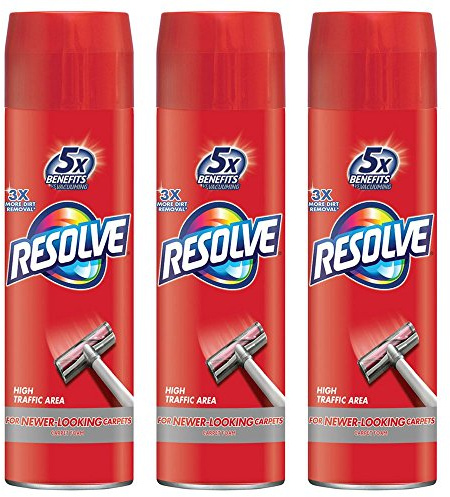 Resolve High Traffic Carpet Foam, 22 oz Can, Cleans Freshens Softens & Removes Stains (Pack of 3)