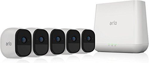 Arlo Pro Wireless Home Security Camera System CCTV, Wi-Fi, Alarm, Rechargeable, Night Vision, Indoor or Outdoor, HD, Audio, Free Cloud Storage, 5 Camera Kit, VMS4530