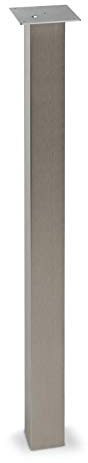 1 x Pied de Table carré 100 x 100 Hauteur 870mm Anodisé Hauteur Réglable Capacité de Charge 150 kg Pied de Support Pied