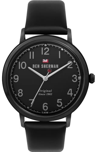 Ben Sherman Mens Quartz Watch, Analogue Classic Display and Leather Strap WBS113BB