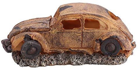 Pssopp Aquarium Harz Auto Dekoration Aquarium Nachahmung Auto Ornament Kreative Unterwasser Landschaft Decor für Luftblase Stein Sauerstoffpumpe