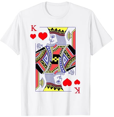 Herz König Kostüm Spielkarte Kartenspiel Poker Skat Karneval T-Shirt