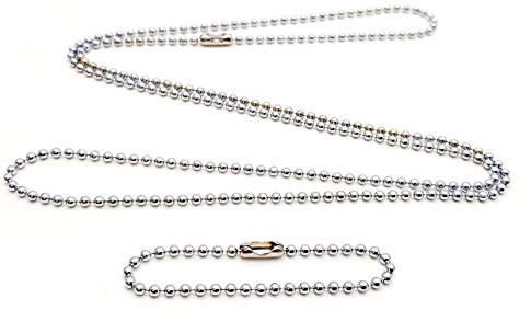 Rica vine Militärische Erkennungsmarke aus Edelstahl, 11,4 cm und 68,6 cm.