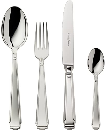 Robbe & Berking Art Deco 4 TLG. Menübesteck (150 g massiv versilbert)