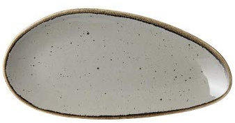 Flirt by R&B Geschirr-Serie Taupe Taste Größe Servierplatte oval 25,5 x 12,5 cm Taupe Taste