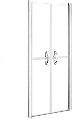 vidaXL Porte de Douche Porte de Cabine de Douche Accessoire de Salle de Bain Paroi de Douche Maison Intérieur ESG Transparent 71x190 cm