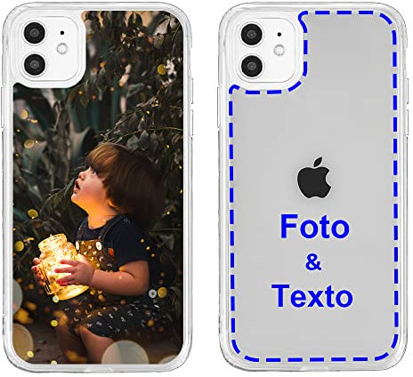 MXCUSTOM Funda Personalizada para Apple iPhone 11, Carcasa Personalizado Telefono movil Transparente con Foto Imagen Texto Disena [Parachoques Blando+Panel Posterior Dura] (CHT-CR-P1A)