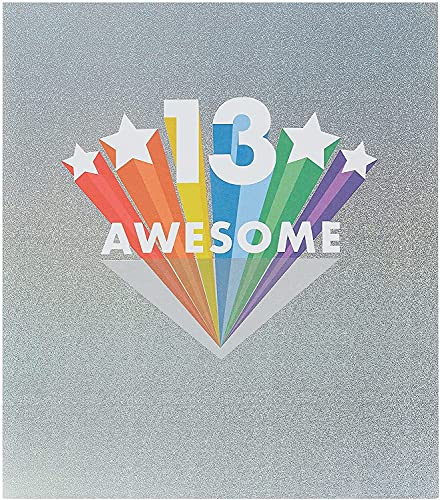 UK Greetings Geburtstagskarte zum 13. Geburtstag für Ihn/Freund, Happy Birthday Geschenke, Ihn, Jungen, Männer, glänzendes Foliendesign, mit Umschlag, 165 x 190 mm